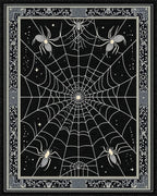 Gothic Ornate Spider Web Rug - Cutout View