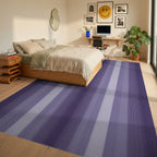 Gradient Vertical Stripe Pattern Rug Bedroom View