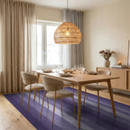 Gradient Vertical Stripe Pattern Rug Dining Room View