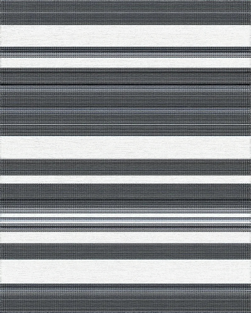 Graphic Horizontal Lines Rug - Cutout View