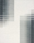 Gray Gradient Vertical Stripe Rug - Cutout View