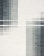 Gray Gradient Vertical Stripe Rug - Cutout View