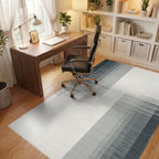 Gray Gradient Vertical Stripe Rug Office View