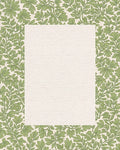 Green Leafy Vine Pattern Rug - Cutout View