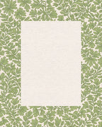Green Leafy Vine Pattern Rug - Cutout View