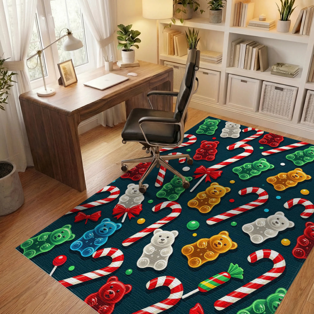 Gummy Bears and Candy Canes Rug Office View