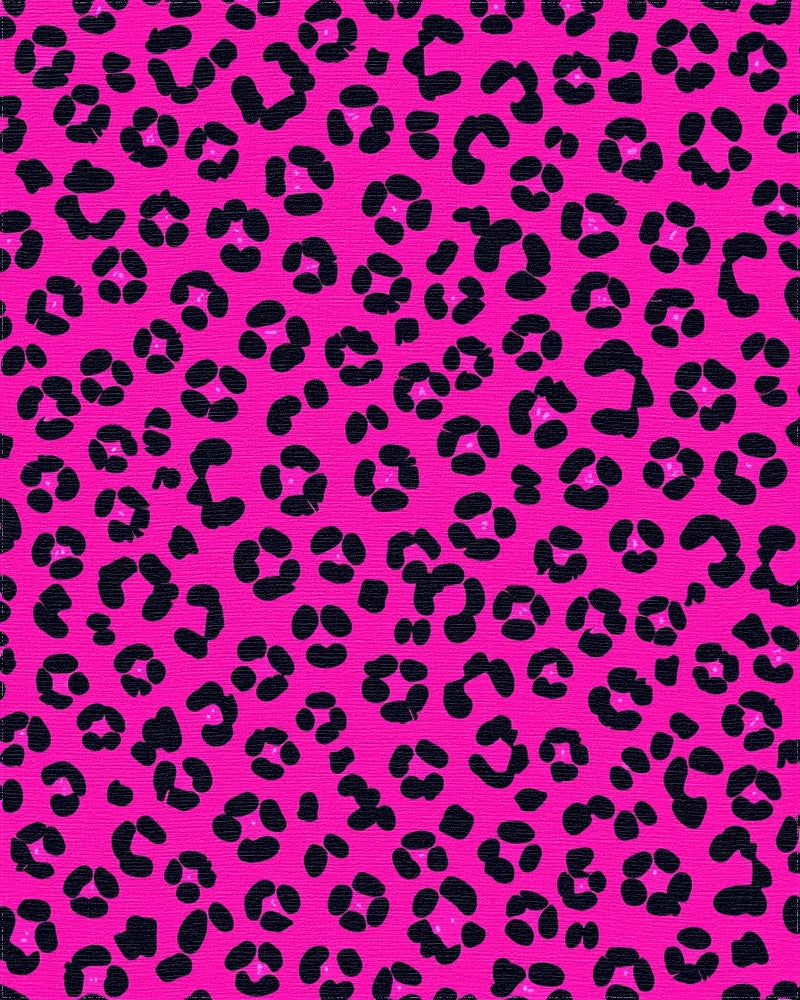 Hot Pink Leopard Spots Design Rug - Cutout View