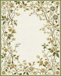 Ivory Garden Blossom Branch Accents Rug - Cutout View
