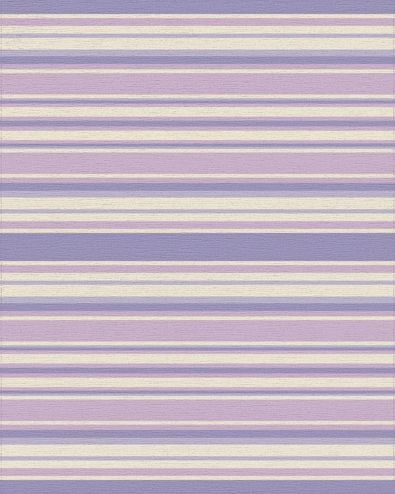 Lavender Cream Subtle Stripe Rug - Cutout View