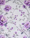 Lavender Floral Branch Arrangement Rug - Cutout View
