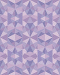Lavender Geometric Crystal Tessellation Rug - Cutout View