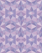 Lavender Geometric Crystal Tessellation Rug - Cutout View