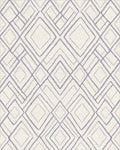 Lavender Geometric Diamond Cluster Rug - Cutout View