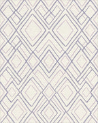 Lavender Geometric Diamond Cluster Rug - Cutout View