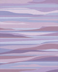 Lavender Hues Wavy Stripe Art Rug - Cutout View