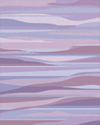 Lavender Hues Wavy Stripe Art Rug - Cutout View