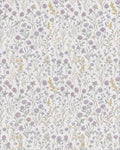 Lavender Lilac Meadow Wildflower Rug - Cutout View