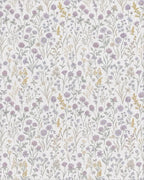 Lavender Lilac Meadow Wildflower Rug - Cutout View
