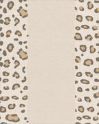 Leopard Spots Cream Neutral Texture Rug - Cutout View