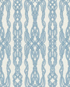 Light Blue Macrame Rope Vertical Rug - Cutout View
