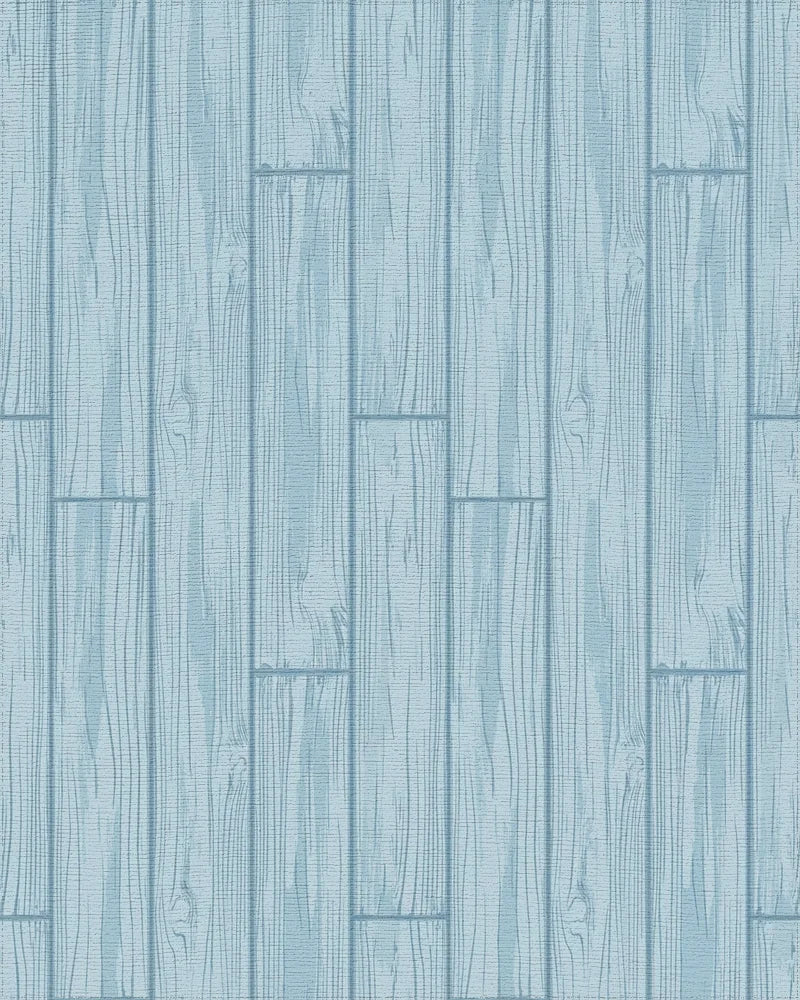 Light Blue Wood Grain Plank Rug - Cutout View
