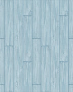 Light Blue Wood Grain Plank Rug - Cutout View