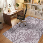 Lilac Coral Botanical Texture Rug Office View