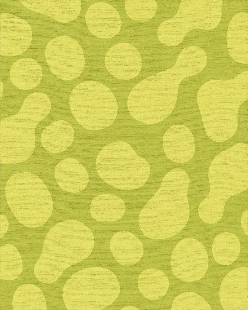 Limoge Green Organic Shapes Rug - Cutout View