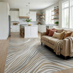 Animal Print White Rug - living_room