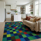 Navy Blue Forest Rug - living_room