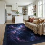 Midnight Nebula Celestial Area Rug - living_room