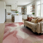 Blush Organic Layered Minimalist Rug - living_room