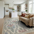 Vintage Green Sky Rug - living_room
