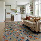 Geometric Fragment Multicolor Area Rug - living_room