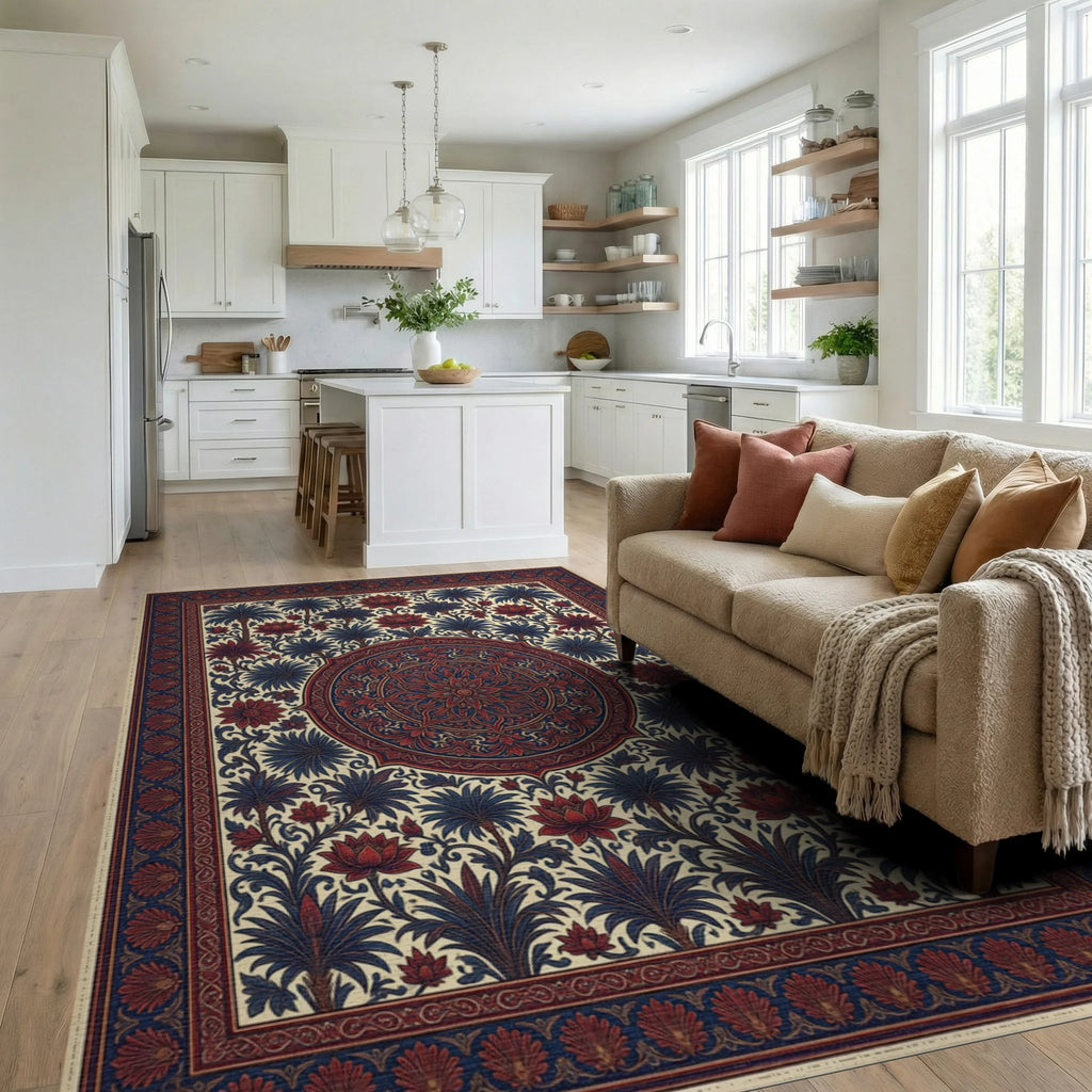 Red Indigo Crimson Rug - living_room
