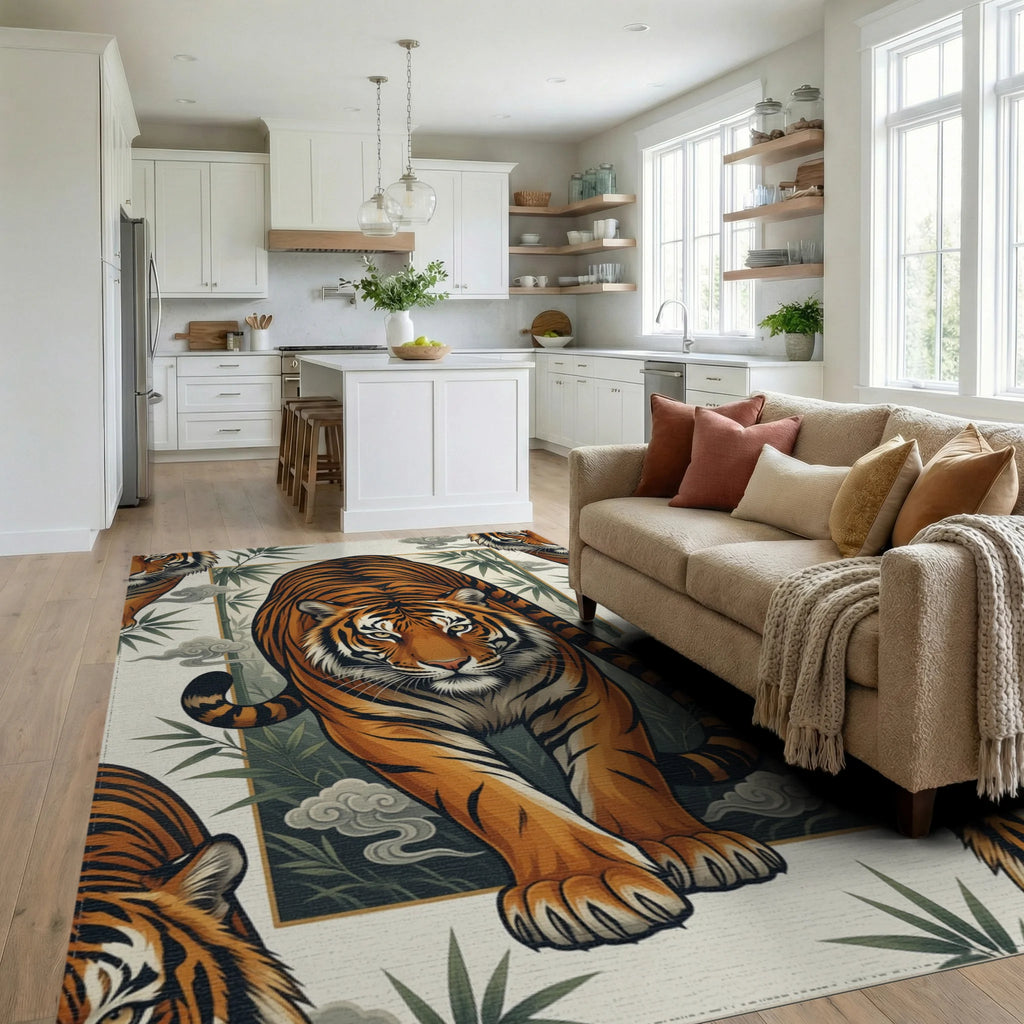 Majestic Tiger Ochre Area Rug - living_room