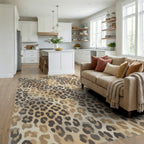 Cream Geometric Minimalist Rug - living_room