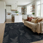 Mauve Minimalist Modern Rug - living_room