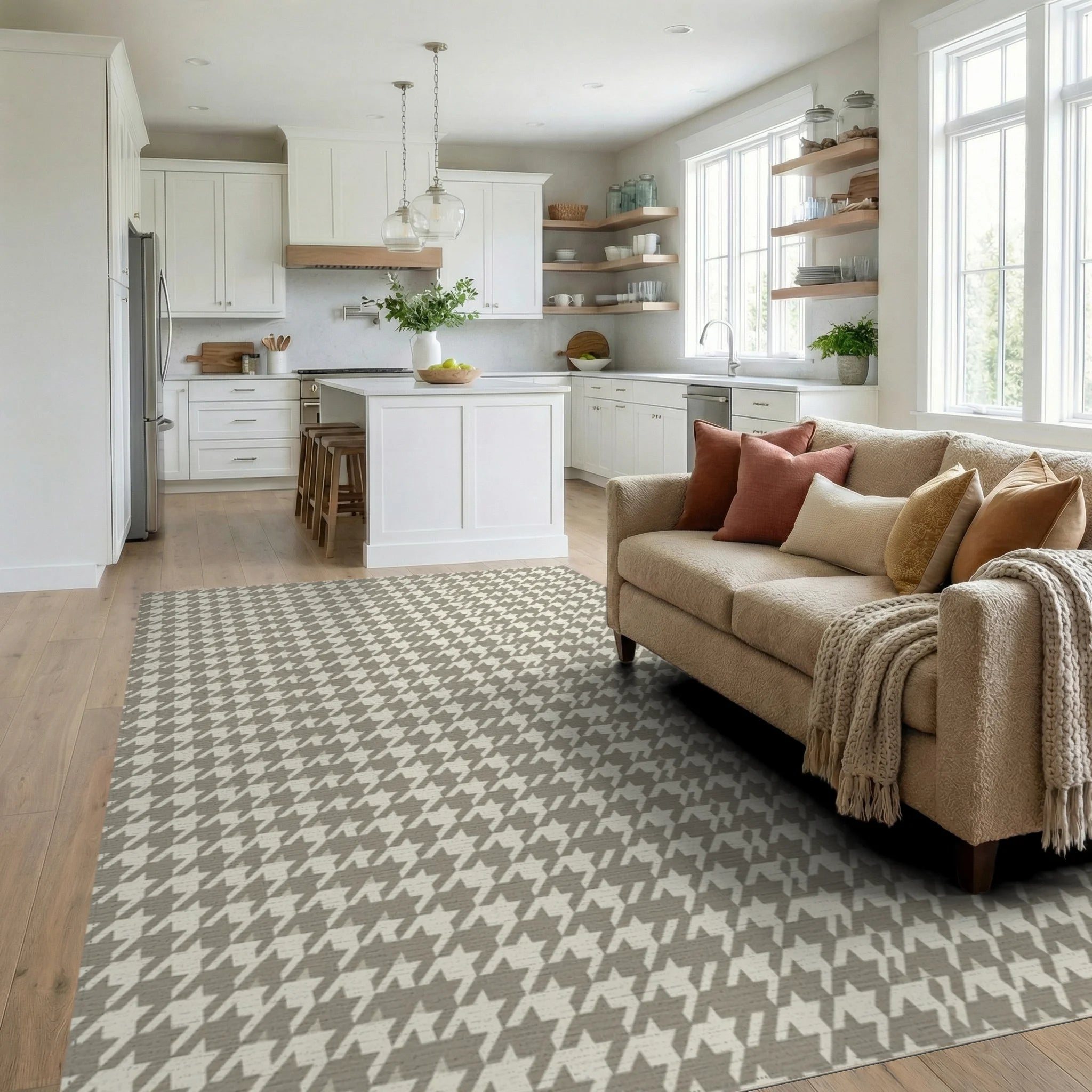 Geometric Lines Covers Rug - living_room