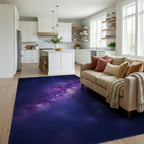 Blue Purple Silver Rug - living_room