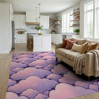 Contemporary Lavender Pink Rug - living_room