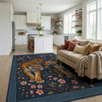 Tiger And Plum Blossom Slate Rug - living_room