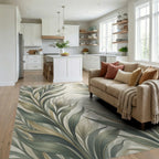 Champagne Sage Fluid Botanical Rug - living_room