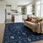 Persian Navy Blue Rug - living_room