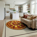 Minimalist Circular Culinary Area Rug - living_room