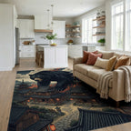 Cinematic Bear Village Graphic Area Rug - living_room