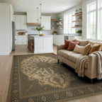 Traditional Persian Floral Rug - living_room