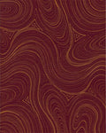 Maroon Gold Swirl Pattern Rug - Cutout View