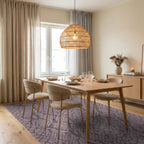 Mauve Snake Scale All-Over Texture Rug Dining Room View