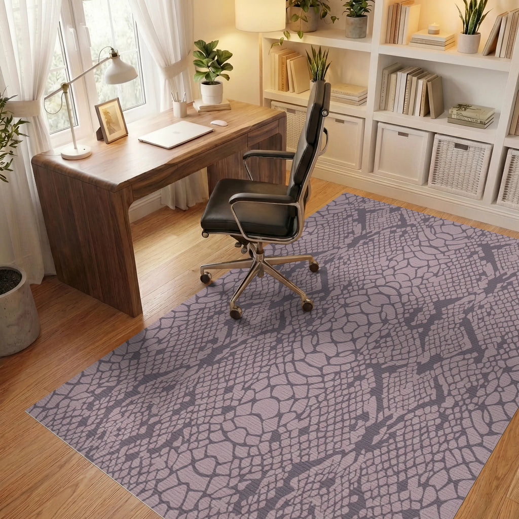 Mauve Snake Scale All-Over Texture Rug Office View